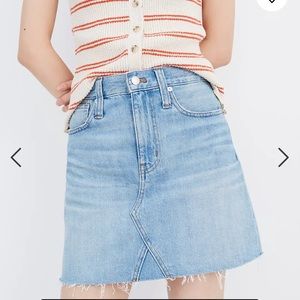 Madewell Rigid a-line denim skirt